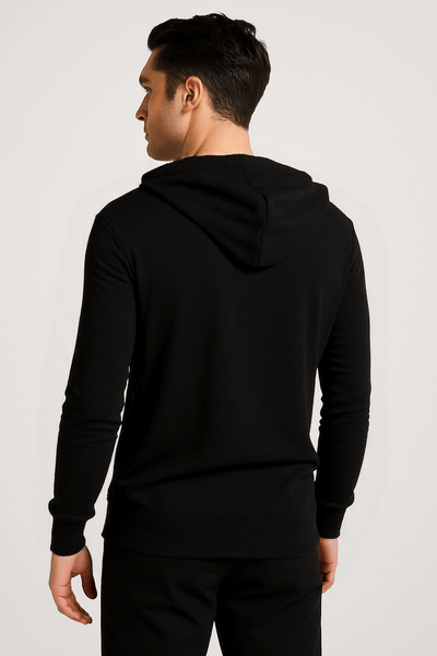 THE COTTON HOODED LONG SLEEVE TEE