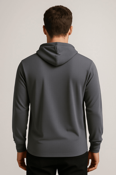 THE COTTON HOODED LONG SLEEVE TEE
