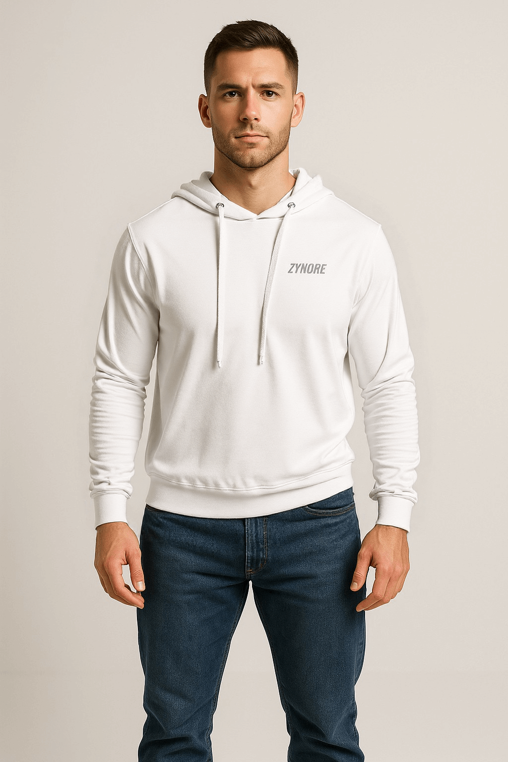 THE COTTON HOODED LONG SLEEVE TEE