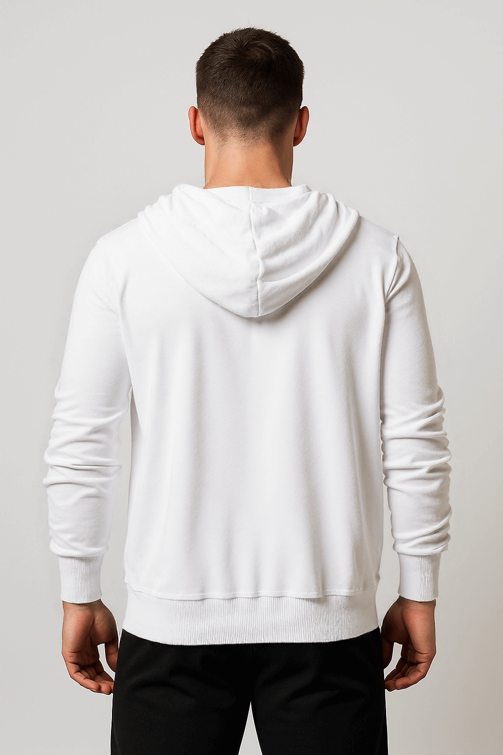 THE COTTON HOODED LONG SLEEVE TEE