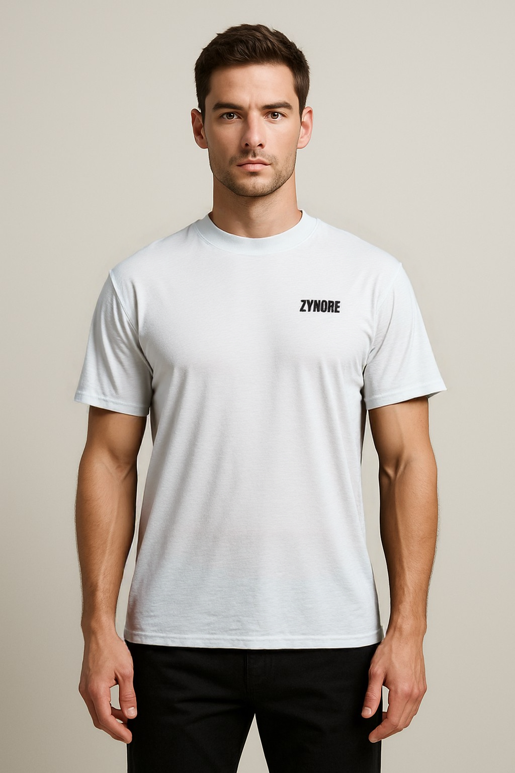 THE ORGANIC COTTON HIGH NECK T-SHIRT