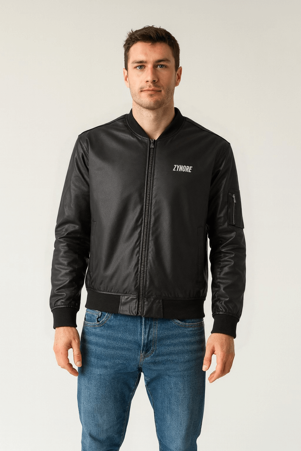 THE LEATHER BOMBER JACKET